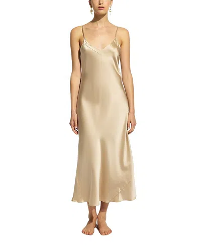 Ginia Silk Long V Neck Nite