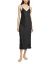 Ginia Long Silk Slip In Black