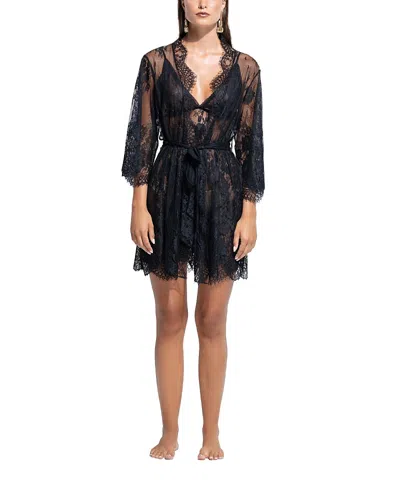 Ginia Zoe Robe In Black