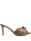 Ginissima 80mm Leopard-print Mules In Brown