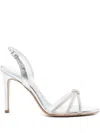 Ginissima 95mm Daisy Sandals In Silver