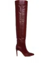 Ginissima 95mm Milana Thigh-high Boots In Burgundy