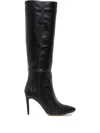 Ginissima 95mm Milla Leather Knee-high Boots In Black