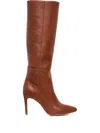 Ginissima 95mm Milla Leather Knee-high Boots In Brown