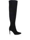 Ginissima 95mm Suede Boots In Black