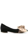 Ginissima Bow-detailed Ballet Flats In Black