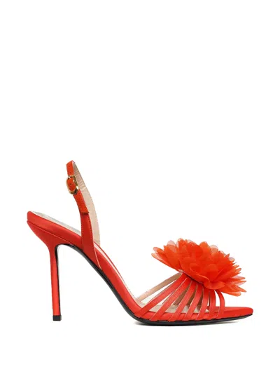 Ginissima Julia Heeled Sandals In Orange