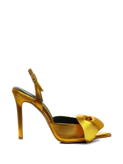 Ginissima Muse Heeled Sandals In Gold