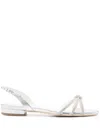 Ginissima Rhinestone-embellished Sandals In Silver