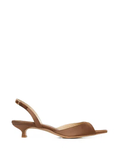 Ginissima Vicky Slingback Sandals In Brown