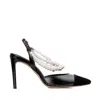 Ginissima Women's Alice Black Pearl Natural Leather Shoes In Black
