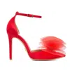 Ginissima Women's Alice Red Bow Tulle Satin Shoes In Red