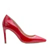 Ginissima Women's Alice Red Stiletto Patent Leather Shoes In Red