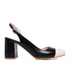 Ginissima Women's Black Coco Slingback Shoes In Black