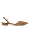 Ginissima Women's Brown Alice V-cut Slingback Flats In Brown