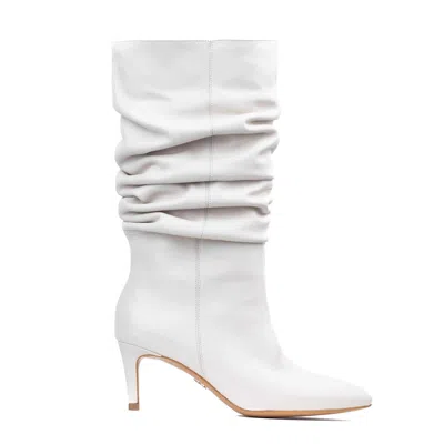 Ginissima Women's Butter White Leather Eva Boots