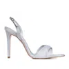 Ginissima 110mm Slingback Sandals In Silver