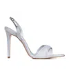 Ginissima 110mm Slingback Sandals In Silver