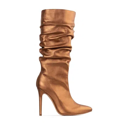 Ginissima Women's Metallic Brown Leather Eva Boots