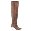 Ginissima Women's Milana Brown Long Boots Reversible Leather In Brown
