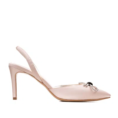 Ginissima Women's Neutrals Albertinne Nude Satin Shoes In Brown