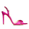 Ginissima Thea Plum Satin Sandals In Pink/purple