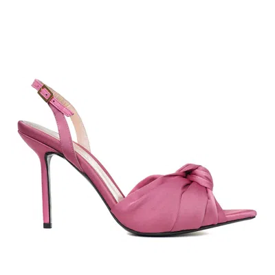 Ginissima Women's Pink Sofia Satin Sandals, Rose - Premium Collection In Multi