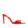 Ginissima Thea Bloody Red Patent Leather Sandals In Red
