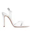 GINISSIMA WOMEN'S THEA WHITE LEATHER SANDALS