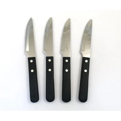 Ginkgo 4 Piece Steak Knife Set In Black