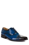 Gino Vitale Cap Toe Oxford In Blue