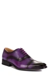 Gino Vitale Cap Toe Oxford In Purple
