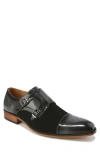 Gino Vitale Double Monk Strap Loafer In Grey/black