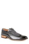 Gino Vitale Houndstooth Wingtip Derby In Grey