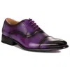 Gino Vitale Cap Toe Oxford In Purple