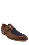Gino Vitale Moc Toe Monk Strap Loafer In Multi