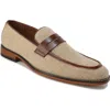 Gino Vitale Moc Toe Penny Slip-on Loafer In Natural