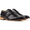 Gino Vitale Monk Strap Shoe In Black
