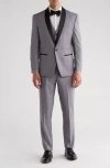 Gino Vitale Premium Slim Fit 3-piece Suit In Grey