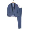 Gino Vitale Premium Slim Fit 3-piece Tuxedo In Slate Blue