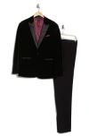 Gino Vitale Slim Fit 2-piece Velvet Suit In Hunter Green