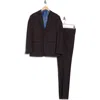 Gino Vitale Slim Fit 3-piece Plaid Suit In Navy