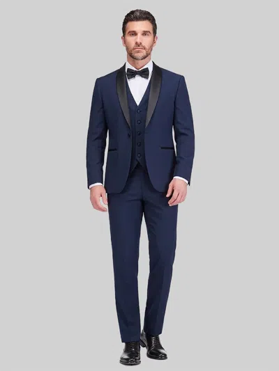 Gino Vitale Slim Fit 3-piece Tuxedo In Blue