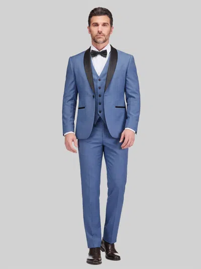 Gino Vitale Slim Fit 3-piece Tuxedo In Blue