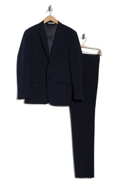 Gino Vitale Slim Fit Four-way Stretch Suit In Black