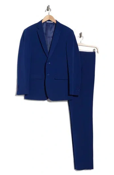 Gino Vitale Slim Fit Four-way Stretch Suit In Blue
