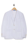 Gino Vitale Slim Fit Solid Linen Blend Blazer In White