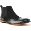 Gino Vitale Wingtip Brogue Two-tone Chelsea Boot In Gray/black