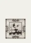 Ginori 1735 Albus Squared Porcelain Tray, 9.6" In Gray
