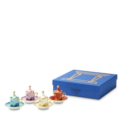 Ginori 1735 Antico Doccia Coffee Service For Four In Multi